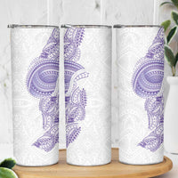 Traditional Polynesian Art Tattoos Skinny Tumbler Purple Color - Polynesian Pride
