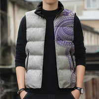 Traditional Polynesian Art Tattoos Sleeveless Puffer Jacket Purple Color LT03 - Polynesian Pride