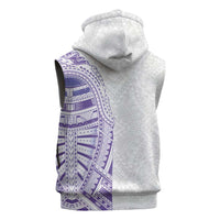 Traditional Polynesian Art Tattoos Sleeveless Zip Hoodie Purple Color LT03 - Polynesian Pride
