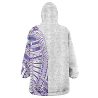 Traditional Polynesian Art Tattoos Wearable Blanket Hoodie Purple Color LT03 - Polynesian Pride