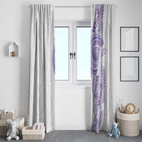 Traditional Polynesian Art Tattoos Window Curtain Purple Color - Polynesian Pride