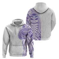Traditional Polynesian Art Tattoos Zip Hoodie Purple Color - Polynesian Pride