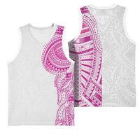 Traditional Polynesian Art Tattoos Basketball Jersey Pink Color LT03 - Polynesian Pride