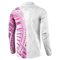 Traditional Polynesian Art Tattoos Button Sweatshirt Pink Color LT03 - Polynesian Pride