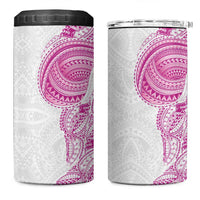 Traditional Polynesian Art Tattoos 4 in 1 Can Cooler Tumbler Pink Color LT03 One Size: 16 oz Pink - Polynesian Pride