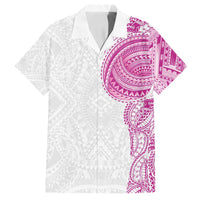 Traditional Polynesian Art Tattoos Family Matching Summer Maxi Dress and Hawaiian Shirt Pink Color - Polynesian Pride