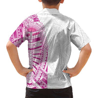 Traditional Polynesian Art Tattoos Kid Hawaiian Shirt Pink Color - Polynesian Pride