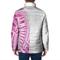 Traditional Polynesian Art Tattoos Padded Jacket Pink Color LT03 - Polynesian Pride