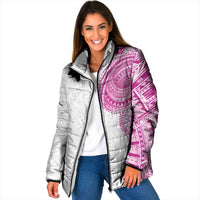 Traditional Polynesian Art Tattoos Padded Jacket Pink Color LT03 Women Pink - Polynesian Pride
