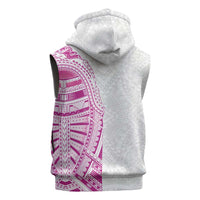 Traditional Polynesian Art Tattoos Sleeveless Hoodie Pink Color LT03 - Polynesian Pride