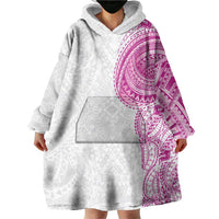Traditional Polynesian Art Tattoos Wearable Blanket Hoodie Pink Color LT03 - Polynesian Pride