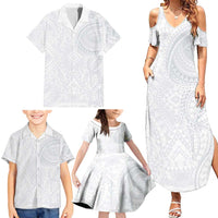 Lotu Tamaiti Family Matching Summer Maxi Dress and Hawaiian Shirt Traditional Samoan Art Tattoos - Polynesian Pride