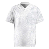 Lotu Tamaiti Rugby Jersey Traditional Samoan Art Tattoos LT03 White - Polynesian Pride