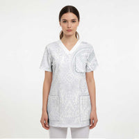 Lotu Tamaiti Scrub Top Traditional Samoan Art Tattoos LT03 - Polynesian Pride