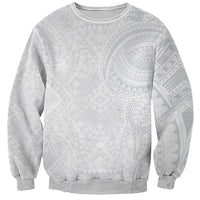 Lotu Tamaiti Sweatshirt Traditional Samoan Art Tattoos LT03 Unisex White - Polynesian Pride