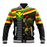 Kanaka Maoli Running Baseball Jacket Kakau Pattern with Kanaka Maoli Flag Color