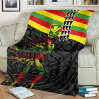 Kanaka Maoli Running Blanket Kakau Pattern with Kanaka Maoli Flag Color