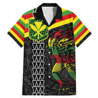 Kanaka Maoli Running Family Matching Mermaid Dress and Hawaiian Shirt Kakau Pattern with Kanaka Maoli Flag Color