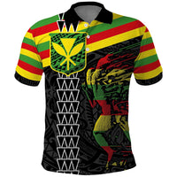 Kanaka Maoli Running Polo Shirt Kakau Pattern with Kanaka Maoli Flag Color