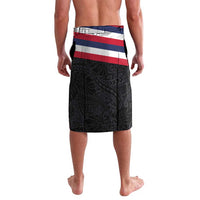 Honolulu Running Race Lavalava Hawaii Marathon Kakau Art with Hibiscus and National Flag Style