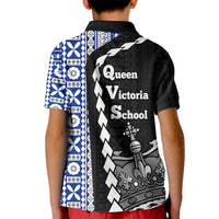 Fiji Queen Victoria School Kid Polo Shirt Tapa and Polynesian Tribal Pattern Half Style LT03 - Polynesian Pride