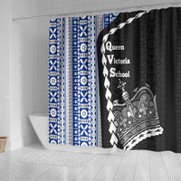 Fiji Queen Victoria School Shower Curtain Tapa and Polynesian Tribal Pattern Half Style LT03 - Polynesian Pride