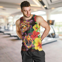 Hawaiian Sea Animals Love Couple Men Tank Top Aloha Sunset Symphony LT03 Black - Polynesian Pride