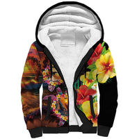 Hawaiian Sea Animals Love Couple Sherpa Hoodie Aloha Sunset Symphony LT03 Unisex Black - Polynesian Pride