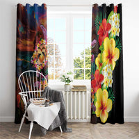 Hawaiian Sea Animals Love Couple Window Curtain Aloha Sunset Symphony LT03 - Polynesian Pride