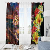 Hawaiian Sea Animals Love Couple Window Curtain Aloha Sunset Symphony LT03 - Polynesian Pride