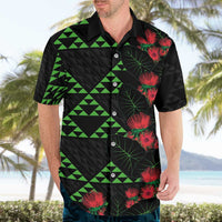 Hawaiian Green Kakau Art Tattoo-Ohia Lehua and Taro Leaves Hawaiian Shirt