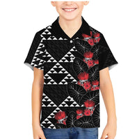 Hawaiian White Kakau Art Tattoo-Ohia Lehua and Taro Leaves Family Matching Mermaid Dress and Hawaiian Shirt