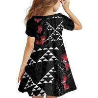 Hawaiian White Kakau Art Tattoo-Ohia Lehua and Taro Leaves Family Matching Off Shoulder Maxi Dress and Hawaiian Shirt