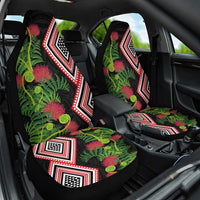 Aotearoa Tukutuku Motif Car Seat Cover Pohutukawa and Fern Leaves
