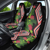 Aotearoa Tukutuku Motif Car Seat Cover Pohutukawa and Fern Leaves
