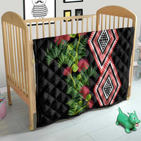 Aotearoa Tukutuku Motif Quilt Pohutukawa and Fern Leaves