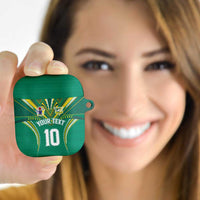 Custom Cook Islands Rugby AirPods Case Tatau Art Sport Style Green Color LT03 - Polynesian Pride
