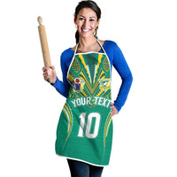 Custom Cook Islands Rugby Apron Tatau Art Sport Style Green Color LT03 - Polynesian Pride