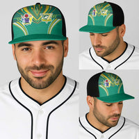 Cook Islands Rugby Baseball Net Cap Tatau Art Sport Style Green Color LT03 - Polynesian Pride