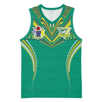 Custom Cook Islands Rugby Basketball Jersey Tatau Art Sport Style Green Color LT03 Unisex Green - Polynesian Pride