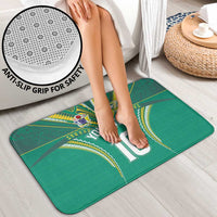 Custom Cook Islands Rugby Bathroom Set Tatau Art Sport Style Green Color LT03 - Polynesian Pride