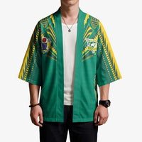 Custom Cook Islands Rugby Kimono Tatau Art Sport Style Green Color LT03 - Polynesian Pride