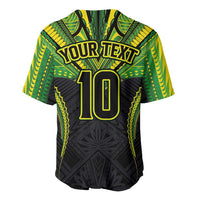 Custom Cook Islands Rugby Baseball Jersey Tatau Art Sport Style Black Color LT03 - Polynesian Pride