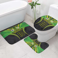 Custom Cook Islands Rugby Bathroom Set Tatau Art Sport Style Black Color LT03 - Polynesian Pride