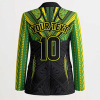 Custom Cook Islands Rugby Blazer Tatau Art Sport Style Black Color LT03 - Polynesian Pride