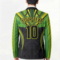 Custom Cook Islands Rugby Blazer Tatau Art Sport Style Black Color LT03 - Polynesian Pride