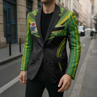 Custom Cook Islands Rugby Blazer Tatau Art Sport Style Black Color LT03 - Polynesian Pride