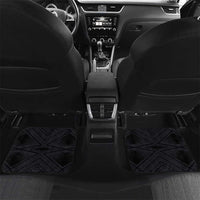 Custom Cook Islands Rugby Car Mats Tatau Art Sport Style Black Color LT03 Set 2pcs - Back Black - Polynesian Pride