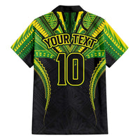 Custom Cook Islands Rugby Family Matching Mermaid Dress and Hawaiian Shirt Tatau Art Sport Style Black Color