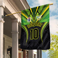 Custom Cook Islands Rugby Garden Flag Tatau Art Sport Style Black Color LT03 House Flag Black - Polynesian Pride